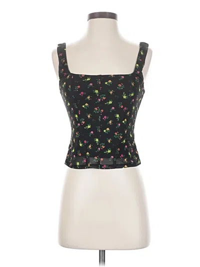 Pre-owned Afrm Sleeveless Top Black Sweetheart Neckline Tops