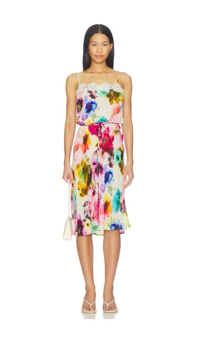 Afrm Tabitha Dress In Watercolor Blossom