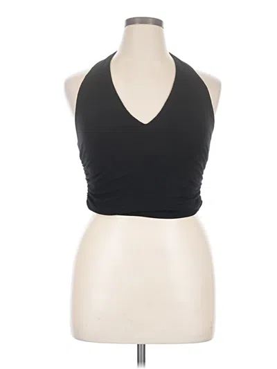 Pre-owned Afrm Tank Top Black Halter Neckline Tops