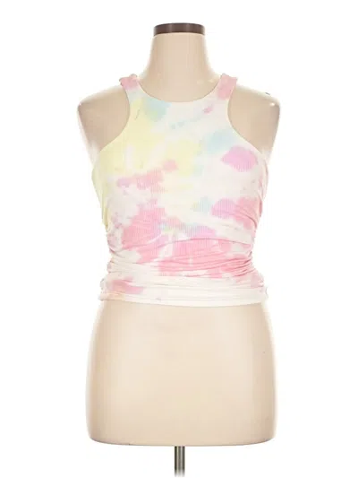 Pre-owned Afrm Tank Top Pink Halter Neckline Tops