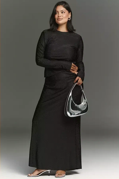 Afrm Tegan Stud Jersey Skirt In Black