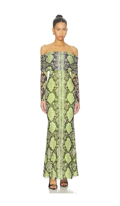 Afrm Thelma Dress In Green