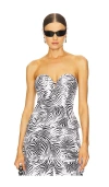 Afrm Torri Mermaid Corset Top In Black,white