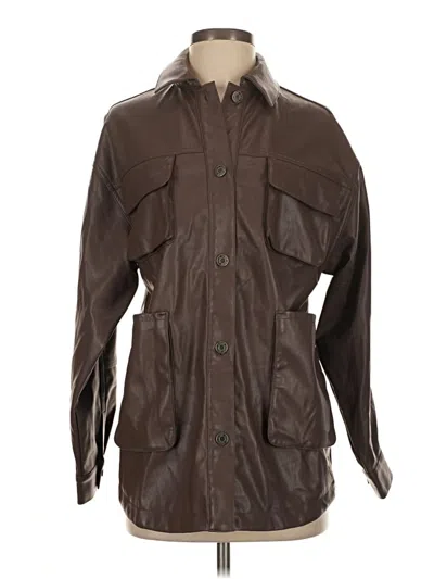 Pre-owned Afrm Trenchcoat In Brown