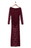 Afrm Trina Long Sleeve Lace Built In Bodysuit Dress In Fig
