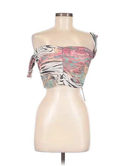 Afrm Tube Top Pink Strapless Neckline Tops In Multi