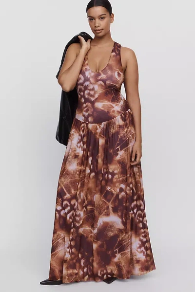 Afrm Valentina Maxi Dress In Brown