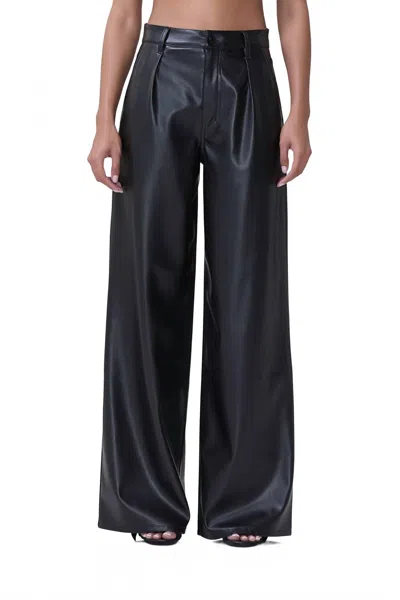 Afrm Vegan Leather Trouser In Black