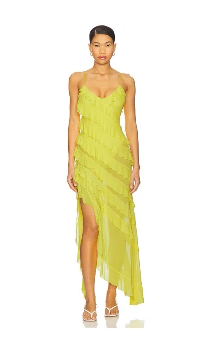 Afrm Vienna Dress In Yellow
