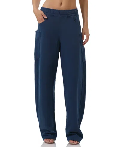 Afrm Women's Ryan Barrel-leg Sweatpants In Midnight