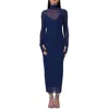 Afrm Shailene Mesh Bodycon Dress In Blue