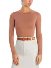 Afrm Womens One Piece Crew Neck Bodysuit In Brown