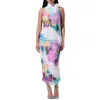 Afrm Fiorella Ruched Maxi Dress In Multi