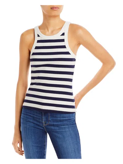 Afrm Womens Striped Ribbed Halter Top In Blue