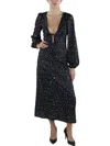 AFRM WOMENS TIE NECK LONG MAXI DRESS