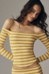 Afrm Wright Ribbed Pullover In Yellow