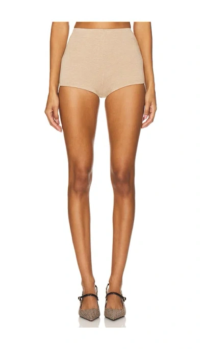 Afrm Yves Shorts In 麻灰褐色