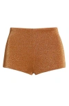 Afrm Yves Sparkle Jersey Micro Shorts In Brown