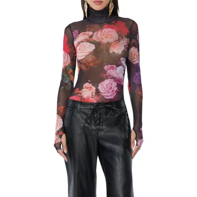 Afrm Zadie Mock Neck Top In Multi