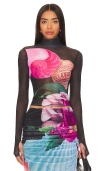 Afrm Zadie Top In Black