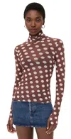 Afrm Zadie Top Chocolate Halo Dot In Multi
