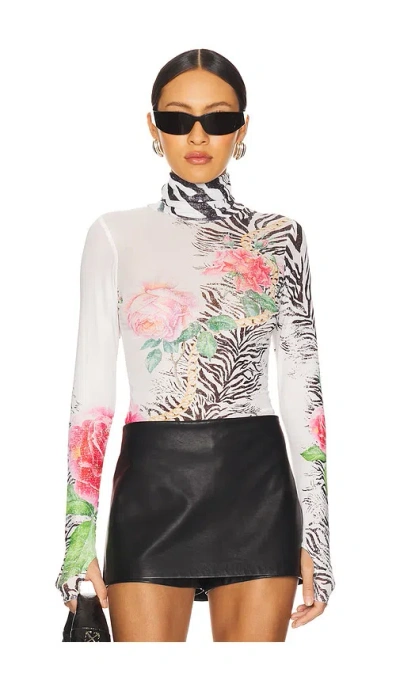 Afrm Zadie Top In Zebra Rose