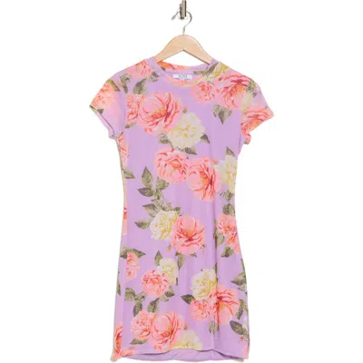 Afrm Zinnie Cap Sleeve Minidress In Crocus Rose