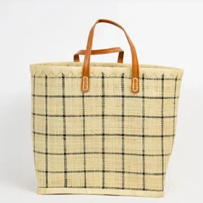 Afroart Large Raffia Bag/basket In Brown