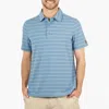 Aftco Butterfish Polo In Slate Blue Heather In Blue