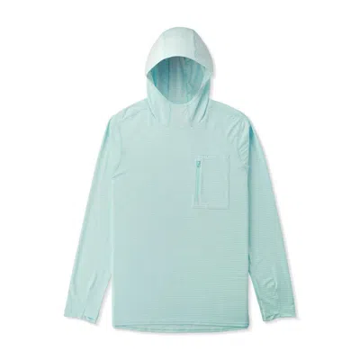 Aftco Men's  Channel Performance Long Sleeve Hooded T-shirt In Green
