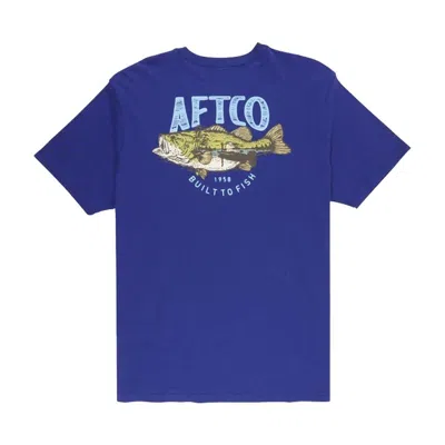 Aftco Men's  Wild Catch T-shirt In Blue