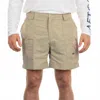 Aftco Men's The Original Fishing Short In Khaki In Gray