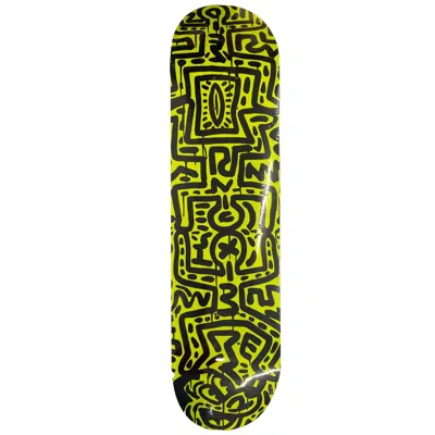 Pre-owned (after) Keith Haring Keith Haring Skateboard Deck (keith Haring Mickey Mouse) In Brown
