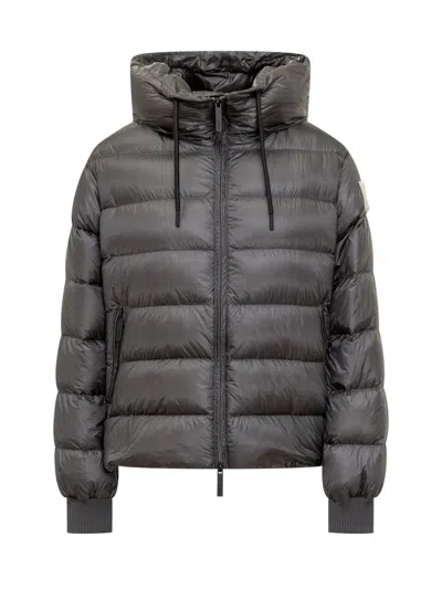 After Label Hooded Down Jacket In Gray