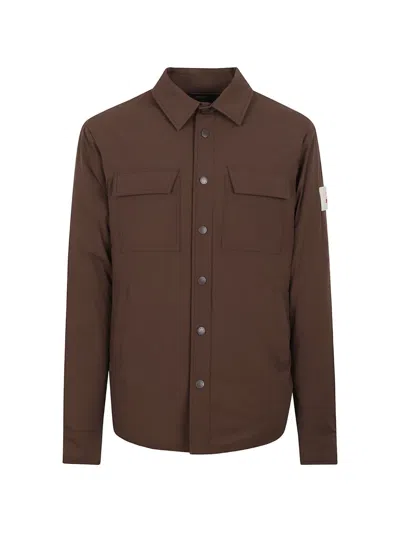 After Label Bellunon Logo-patch Button-down Jacket In Black
