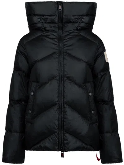 After Label Black Chevron Quilted Polyamide Down Jacket