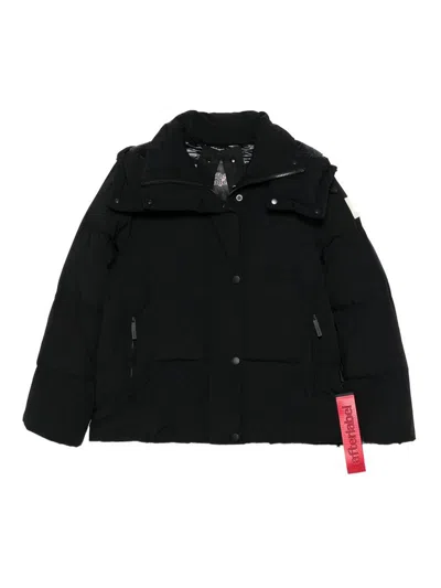 AFTER LABEL BLACK QUILTED DOWN JACKET