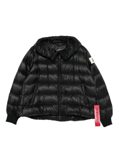 After Label Blaine Hooded Quilted Jacket In Black