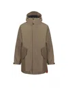 After Label Hooded Parka Coat In Brown