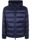 After Label Down Jacket With Hood Clothing In Blue