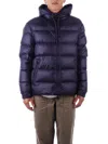 After Label Down Jacket With Hood Clothing In Blu Blu E Verdi