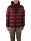 After Label Down Jacket With Hood Clothing In Bordeaux Marroni