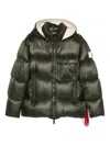 After Label Logo-patch Padded Coat In Green
