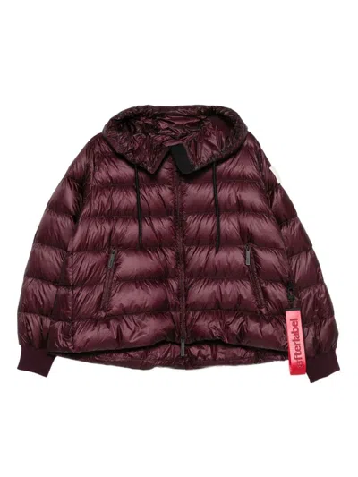 AFTER LABEL AFTER LABEL BURGUNDY DOWN JACKET WITH HOOD