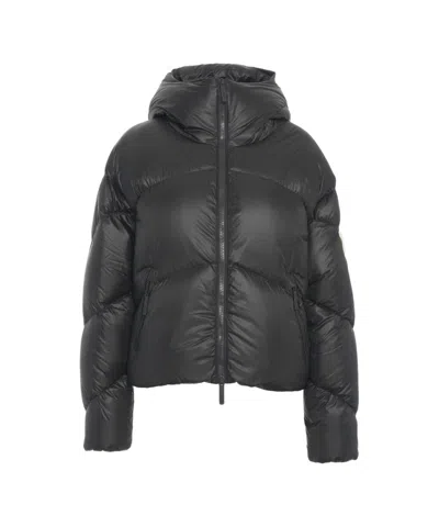 AFTER LABEL CROPPED QUILTED DOWN JACKET
