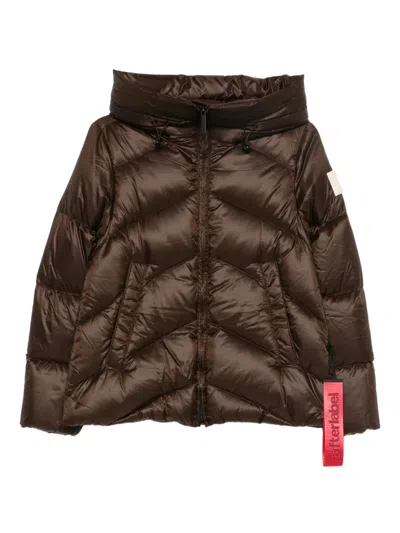 After Label Helsinky Hooded Jacket In Brown