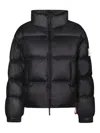 After Label High-neck Feather Puffer Jacket In Black