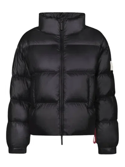 AFTER LABEL HIGH-NECK FEATHER PUFFER JACKET