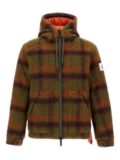 After Label Hooded Check-pattern Jacket In Multi