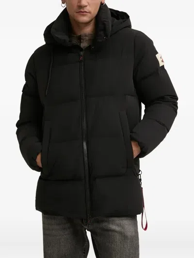 After Label Hooded Padded Jacket In Black